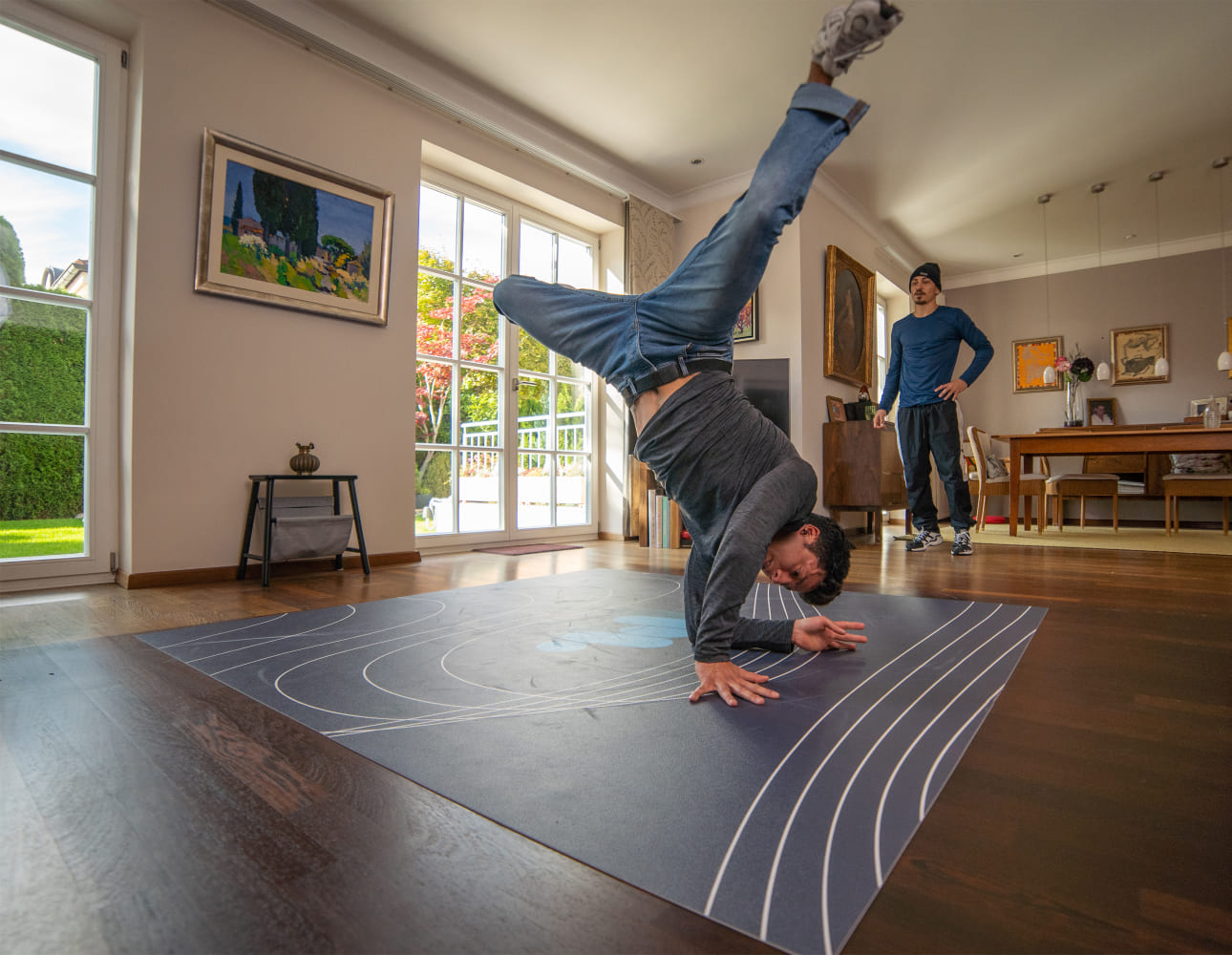 Temporary dance floor / practice dance mat - use an office